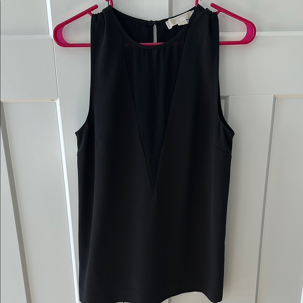 Michael Kors Elegant Black Sleeveless Top